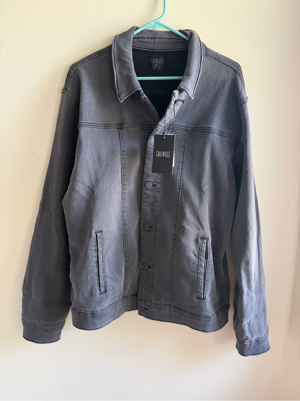 Caliville Men's Charcoal Denim Jacket